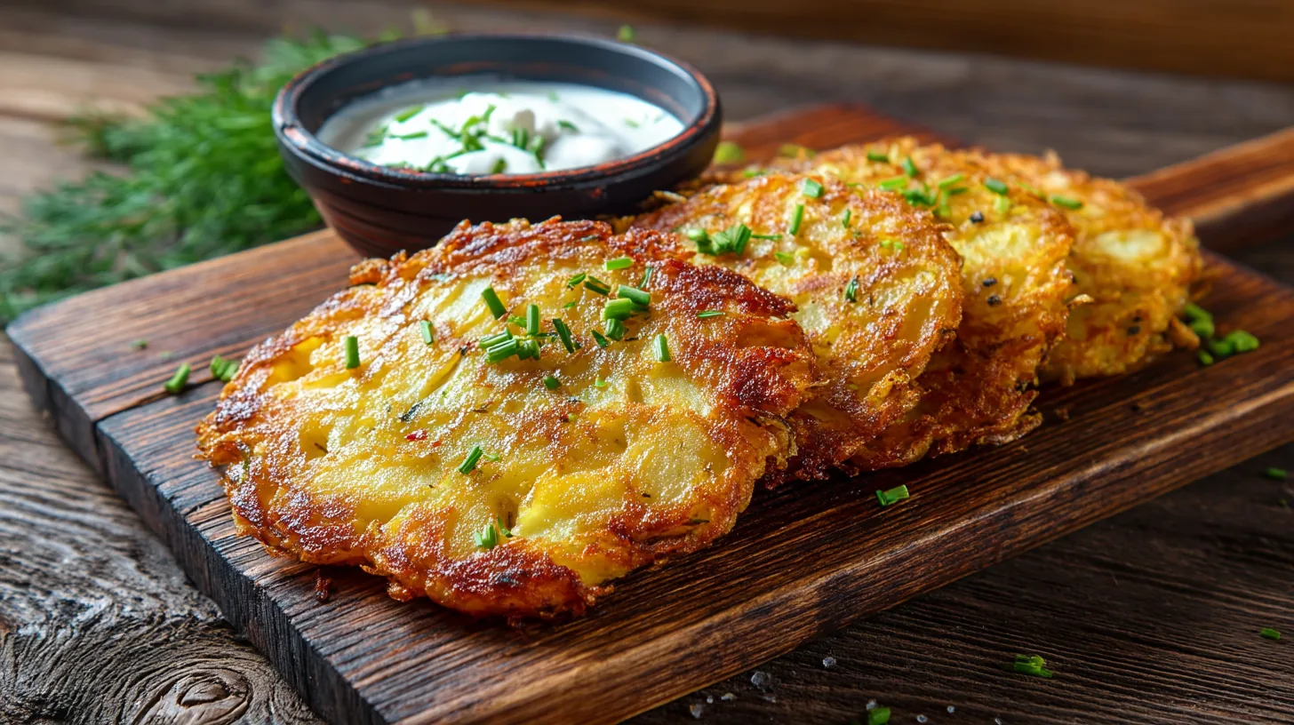 Galettes de pommes de terre dorées et croustillantes